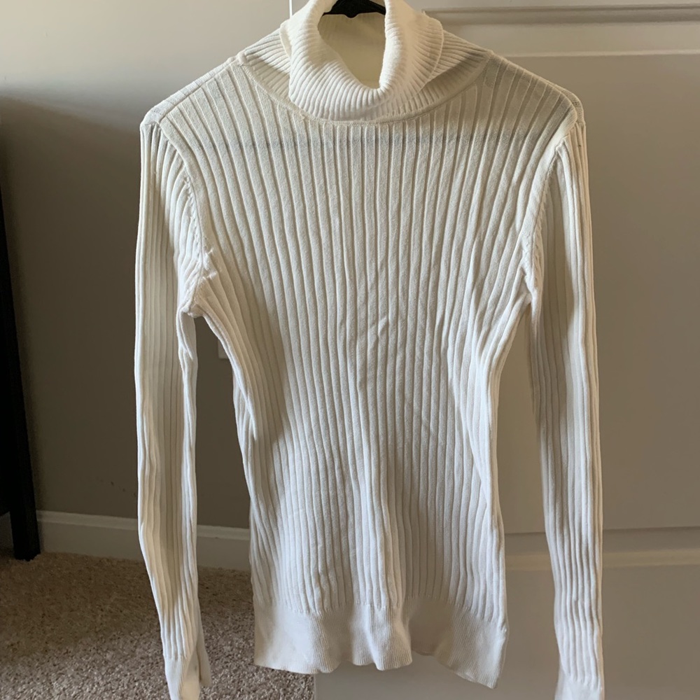 Croft & Barrow Creamy Ribbed Turtleneck